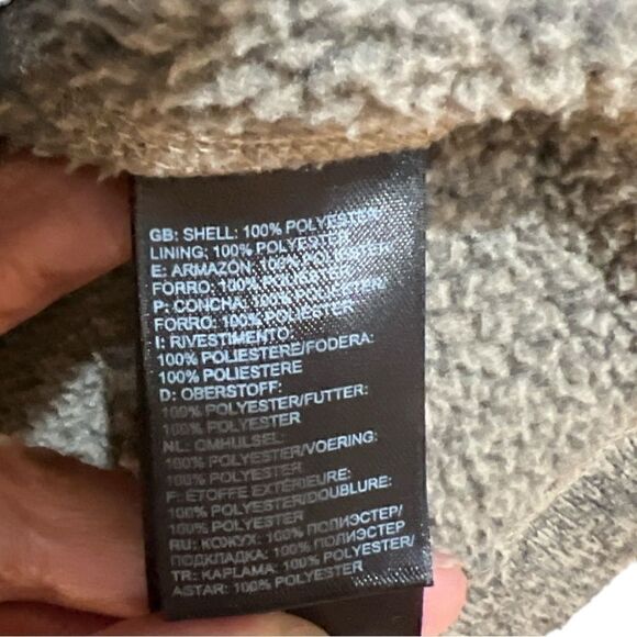 The North Face Taupe Quarter Zip Fleece Pullover - Picture 4 of 6